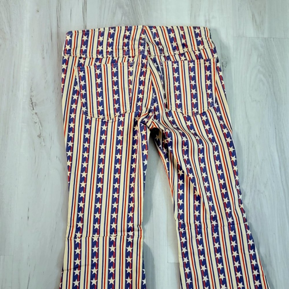 LAST PAIR !  Free People Stars Pants Penny Stripe Jeans American Flag USA - Picture 13 of 14